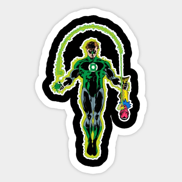 Green Angler caught Sinestrout Sticker by Phantom Goods and Designs